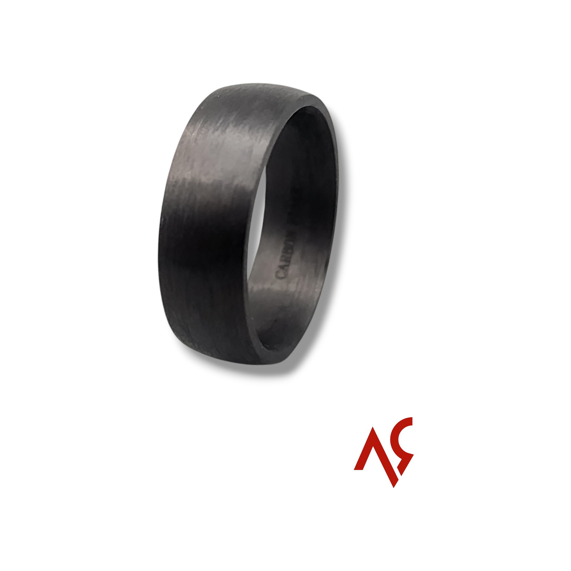 The F1 | Men's Carbon Fiber Wedding Band with Brushed Finish and Comfort Fit