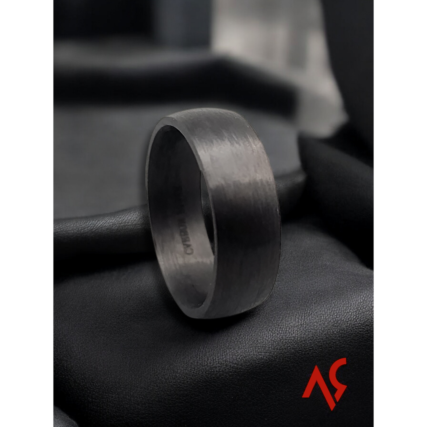The F1 | Men's Carbon Fiber Wedding Band with Brushed Finish and Comfort Fit