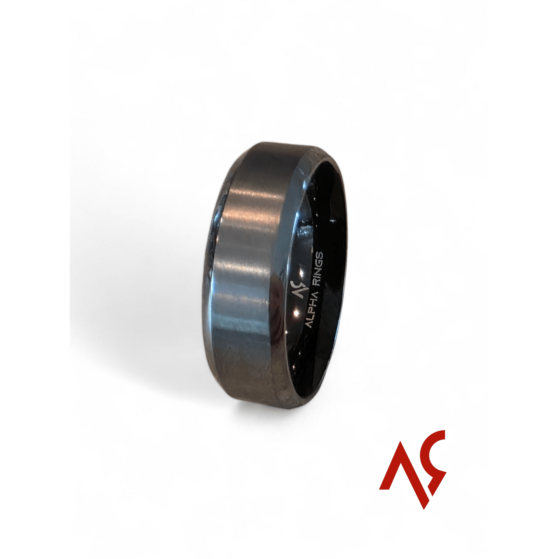 The Dark Operator | Men's Tantalum Wedding Band with Brushed Finish | Comfort Fit - Alpha Rings